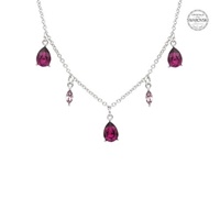 Image for SS Amethest and white Swarovski Necklace