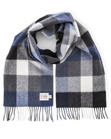 Image for Avoca Handweavers Merino Scarf, Navy/Grey