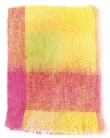 Image for Avoca Handweavers Lotus Mohair Throw, Pink/Yellow