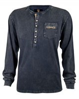 Image for Guinness Classic Washed Black Henley Shirt