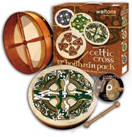 Image for Waltons 12" Celtic Cross Design Bodhran Pack