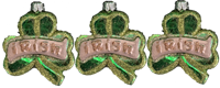 Image for Irish Shamrock Glass Ornament