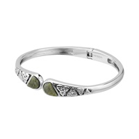 Image for Rhodium Marble Trinitys Hinged Bangle