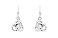 Image for Sterling Silver Trinity Knot Drop Earrings
