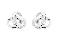 Image for Sterling Silver Trinity Knot Stud Earrings