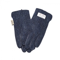 Image for Islander Gents Gloves with HARRIS TWEED - Navy Herringbone