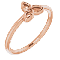 Image for 14K Rose Gold Stackable Celtic-Inspired Trinity Ring