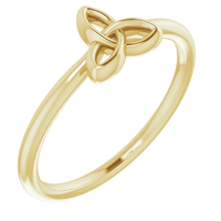 Image for 14K Yellow Gold Stackable Celtic-Inspired Trinity Ring