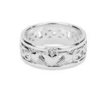 Image for Keith Jack Sterling Silver Oxidized Claddagh Band