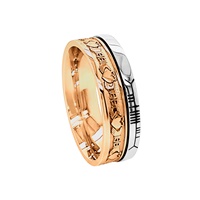 Image for 14K White Trim Claddagh Faith Band