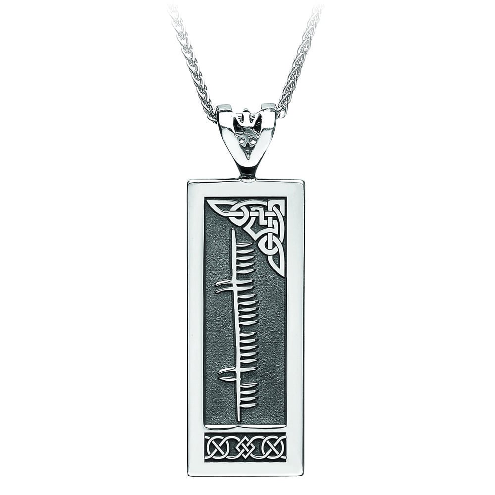 Your Name Engraved Ogham Old Irish Rune Personalised Handmade Wood Necklace/Keyring/Earrings