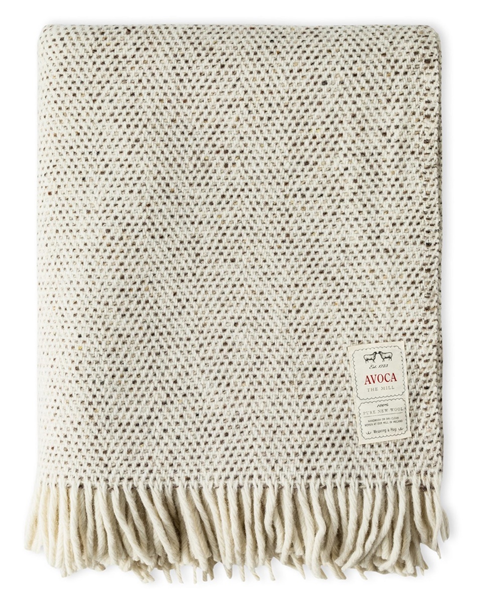 Avoca Handweavers Heavy Donegal Throw, Digestive Dapple Irish Jewelry