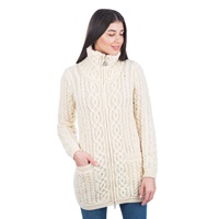 Image for Soft Touch Ladies Aran Zip Cardigan