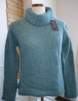 Image for Irish Swing Z Sleeve Turtle Neck Sweater, Light Blue