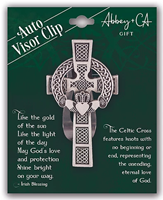 Image for Claddagh - Celtic Cross Auto Visor Clip