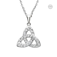 Image for Celtic Trinity Knot Pendant with Platinum Finish and Swarovski Crystal