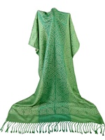 Image for Innisfree Celtic Woven Shawl, Green