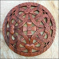 Image for Blue Frogs VM-25 Handcarved Wooden Odin Knot