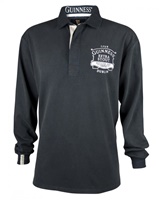 Image for Guinness Classic Black Washed Rugby Jersey