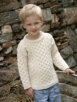 Image for Merino Wool Crew Neck Kids Sweater, Natural