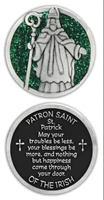 Image for Bright Finish St. Patrick Pocket Token with Hand-Painted Sparkle Enamel