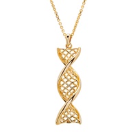 Celtic DNA 14K Yellow Gold Pendant with 18" Chain