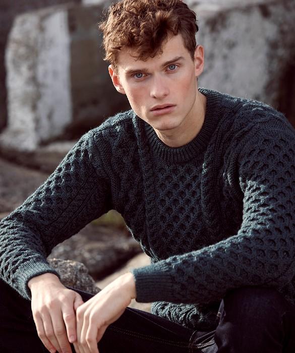 blasket honeycomb stitch aran sweater