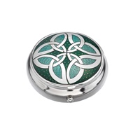 Image for Sea Gems Celtic Knot Circles Pillbox, Green