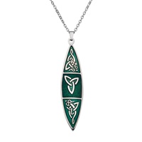 Image for Sea Gems Celtic Long Pointed Necklace, Green