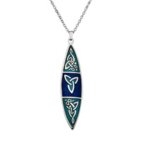 Image for Sea Gems Celtic Long Pointed Necklace, Turquoise/Blue