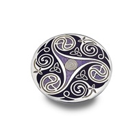 Image for Sea Gems Celtic Trisk Brooch Large, Purple/Lilac