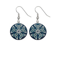 Image for Sea Gems Celtic Trinity Knot Earrings, Green