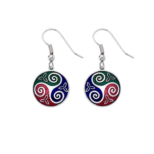 Celtic Triskele EarringsCeltic Style Jewelry in Fine PewterTriskelion 