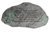 Image for May The Road Rise Irish Garden Stone with Green Epoxy