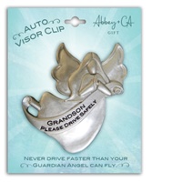 Image for Drive Safely Angel Visor Clip GrandSon Carded Bag