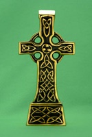 Image for Brass Celtic Cross Large Black