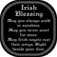 Image for Natural Slate Hanging Ornament Irish Blessing