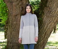 Image for Herringbone Wool Coat, Grey
