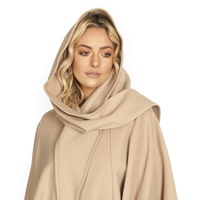 Image for Jimmy Hourihan Irish Short Cape in Cashmere/Wool with Convertible Hood, Cream