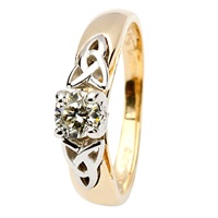 14k Gold Trinity Knot Diamond Ring