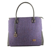 Image for Mucros Weavers Irish Tweed Pocketbook Emily Bag Purple 213