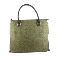 Image for Mucros Weavers Pocketbook Green Herringbone Emily Bag 51