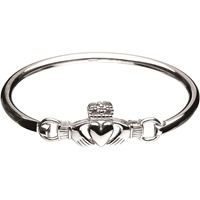 Image for Sterling Silver Claddagh Wire Bangle