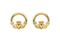 Image for 14KT Gold Vermeil Claddagh Stud Earrings