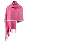 Image for Avoca Handweavers Cashmere Wool Sandymount Scarf, Pink/White