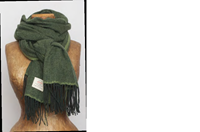 Image for Avoca Handweavers Cashmere Wool Sandymount Scarf, Olive