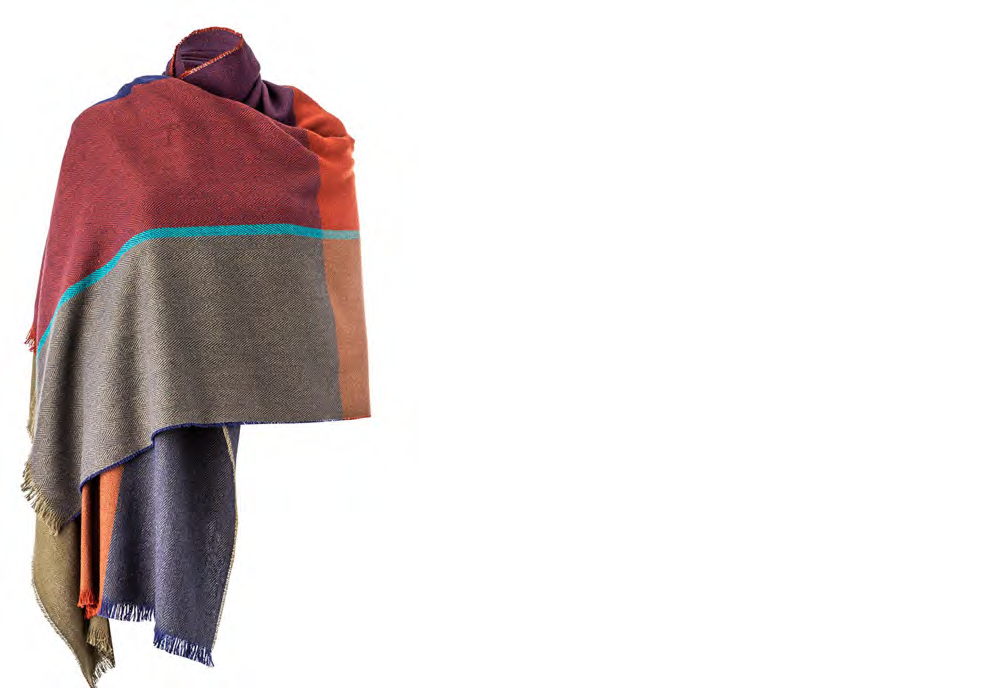 Avoca Handweavers Merino Wool and Cashmere Blend Gracie Stole, Spice