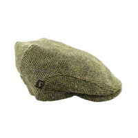 Image for Mucros Weavers Irish Trinity Cap Green Herringbone Tweed