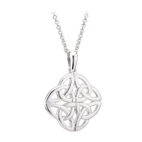 Image for Sterling Silver Four Trinity Knot Irish Pendant