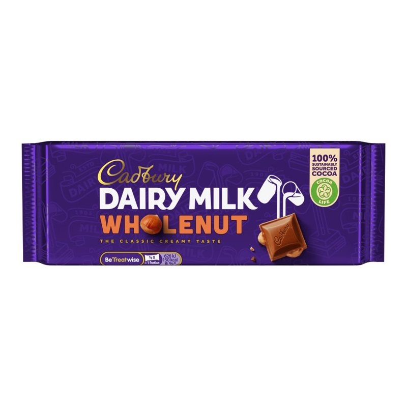 Cadbury Dairy Milk Wholenut Chocolate Bar Irish 55g Irish Jewelry